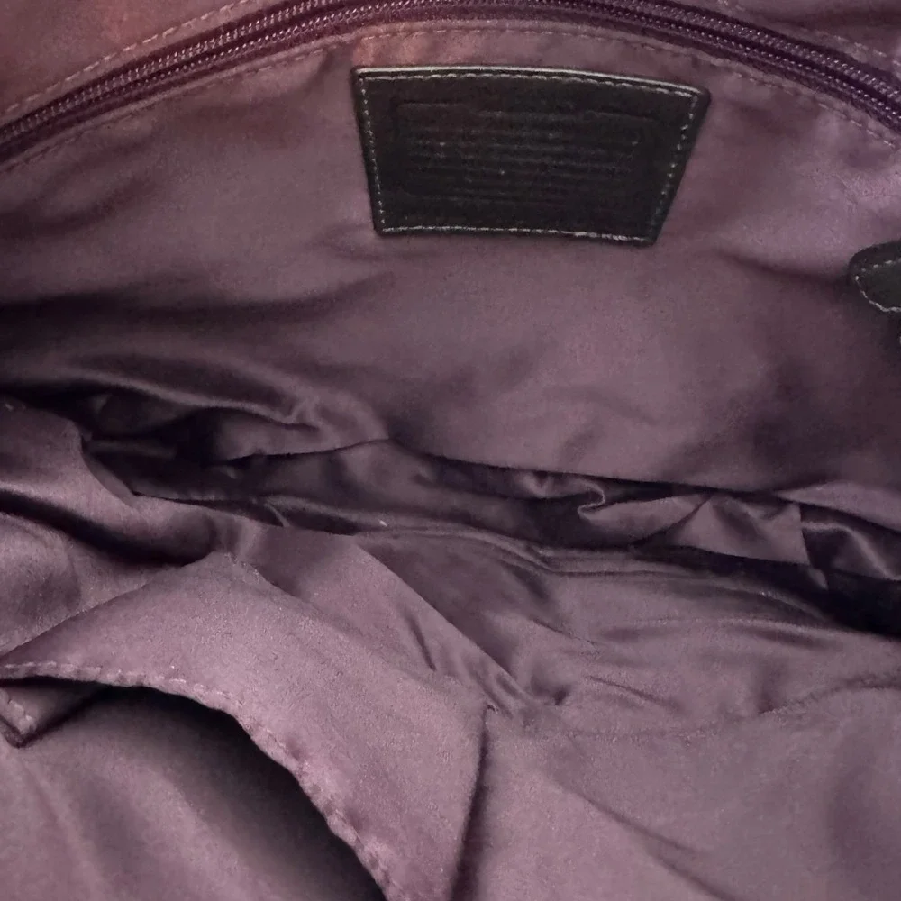 Y2K COACH ❀ LIMITED ED BROOKE #14340 INLAID C SUEDE TAUPE BROWN HOBO‎ HANDBAG ❀